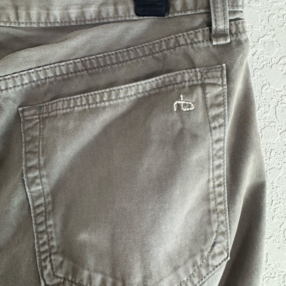 Rag & Bone Standard Issue Fit 2 Slim Leg Jeans Distressed Pants Khaki Gray - Picture 4 of 11